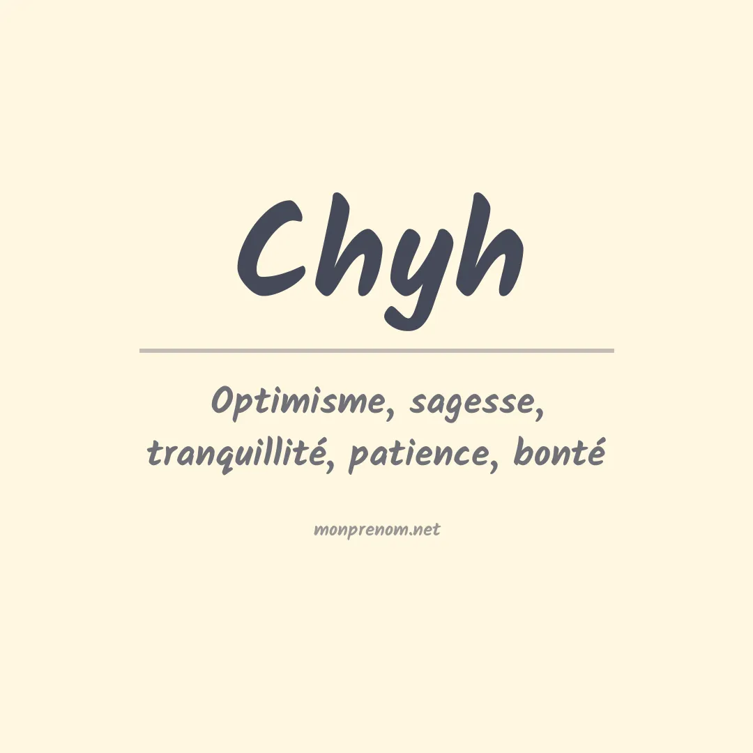 Prénom Chyh
