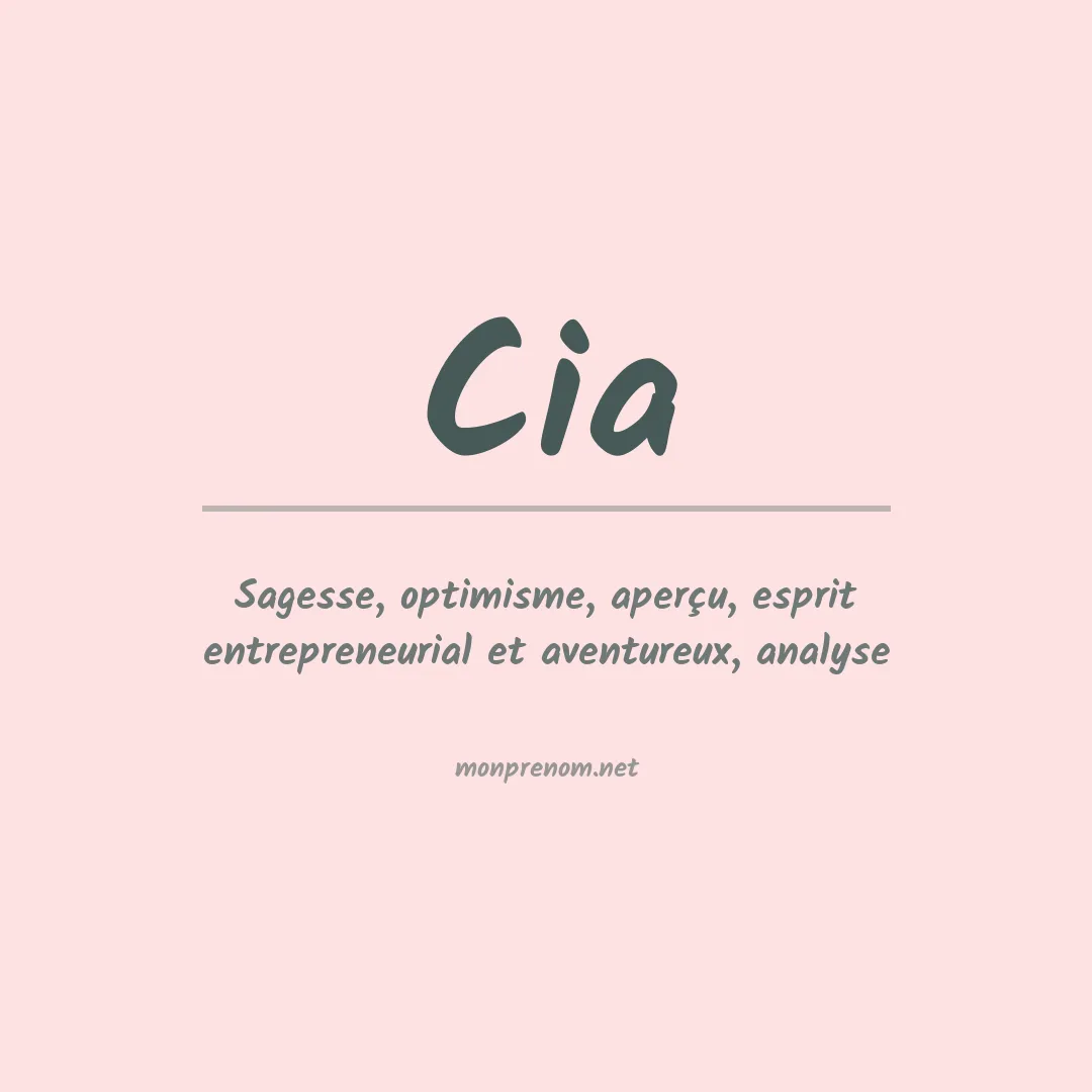Prénom Cia