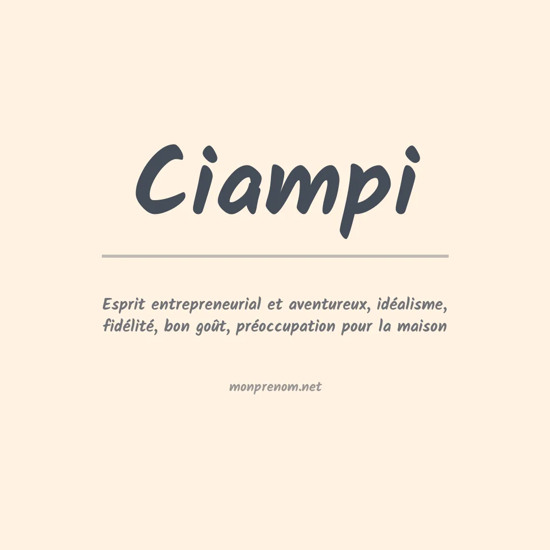 Prénom Ciampi
