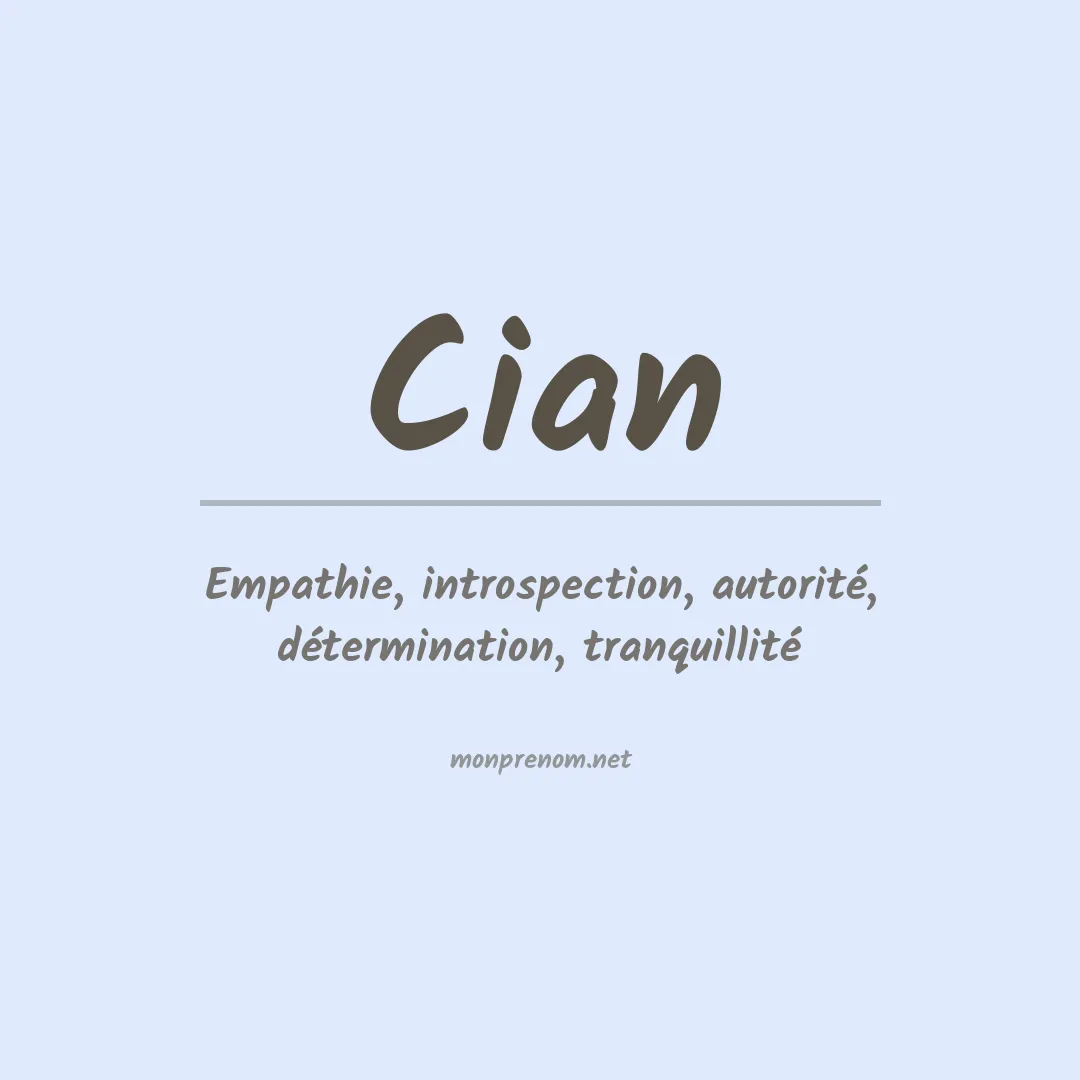 Prénom Cian