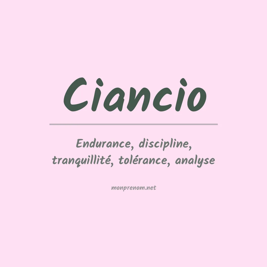 Prénom Ciancio