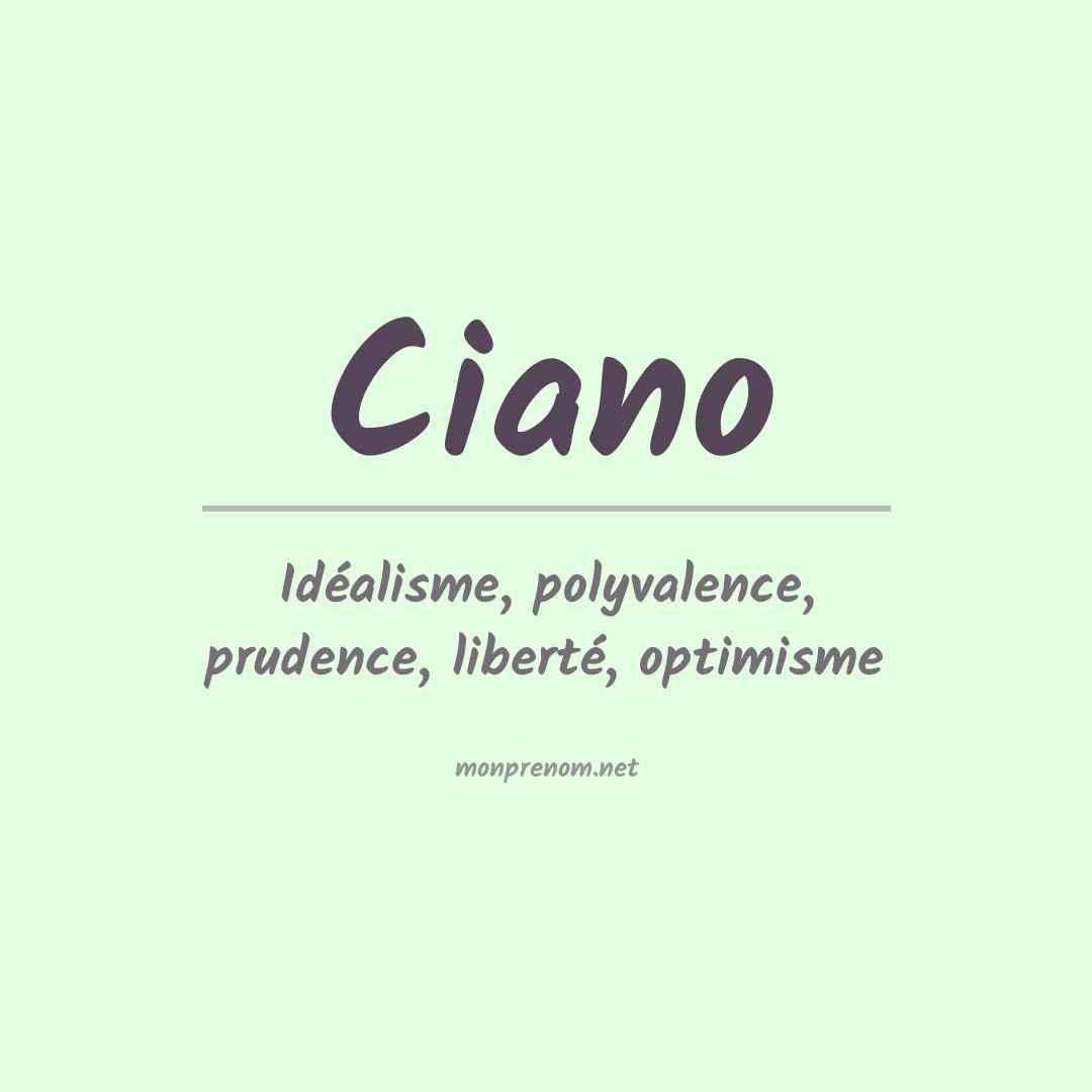 Prénom Ciano