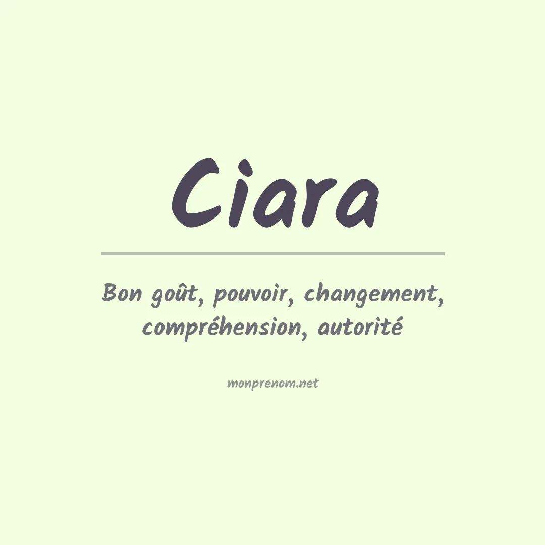 Prénom Ciara