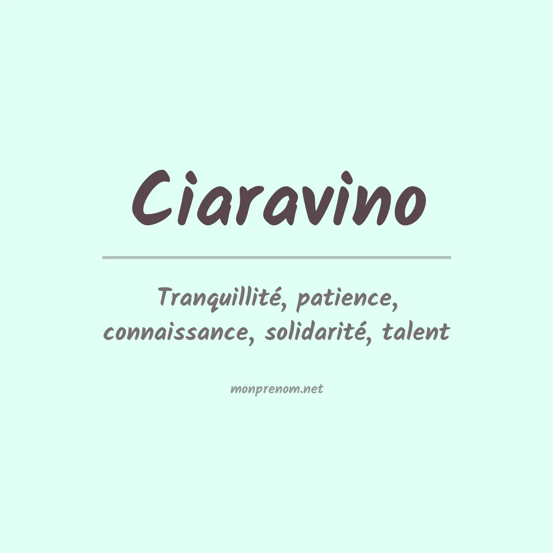 Prénom Ciaravino