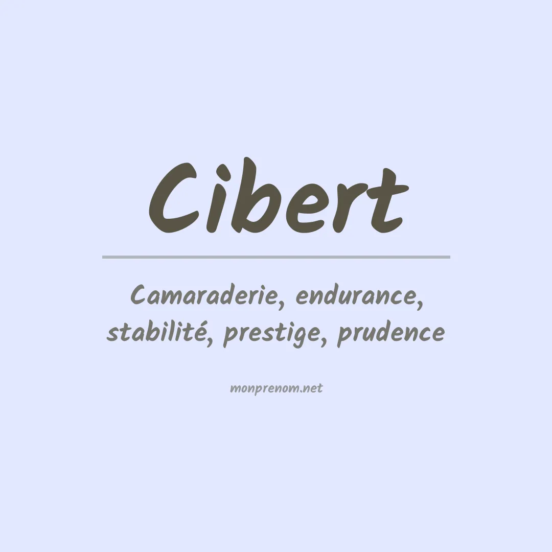 Signification du prénom Cibert