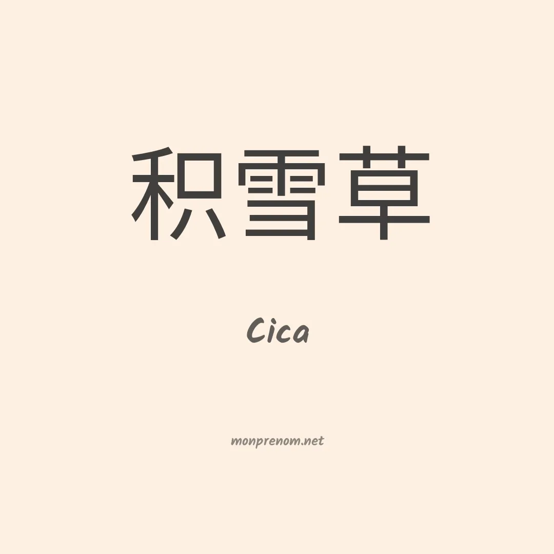 Cica en chinois