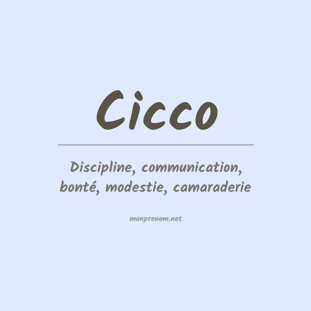 Prénom Cicco