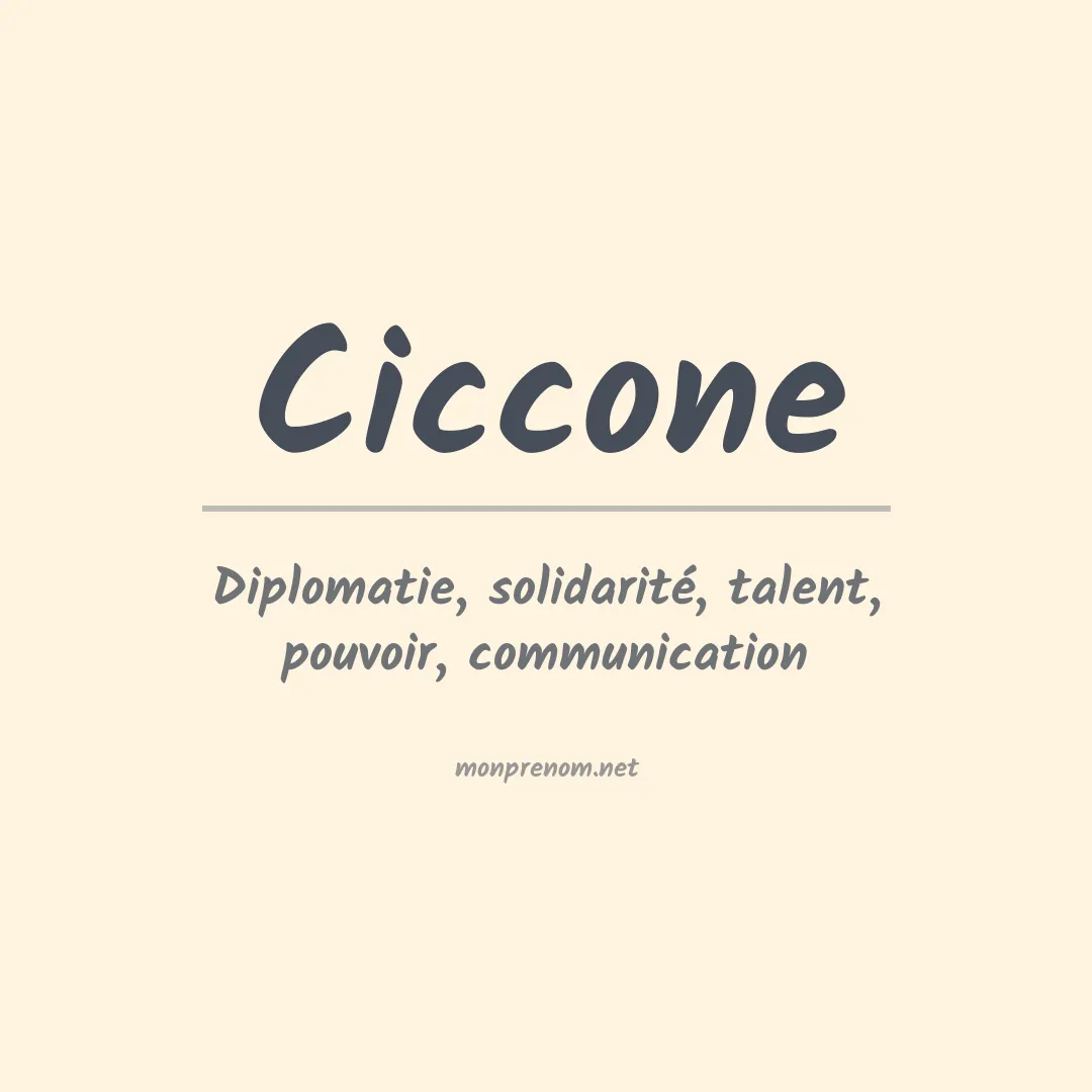 Prénom Ciccone