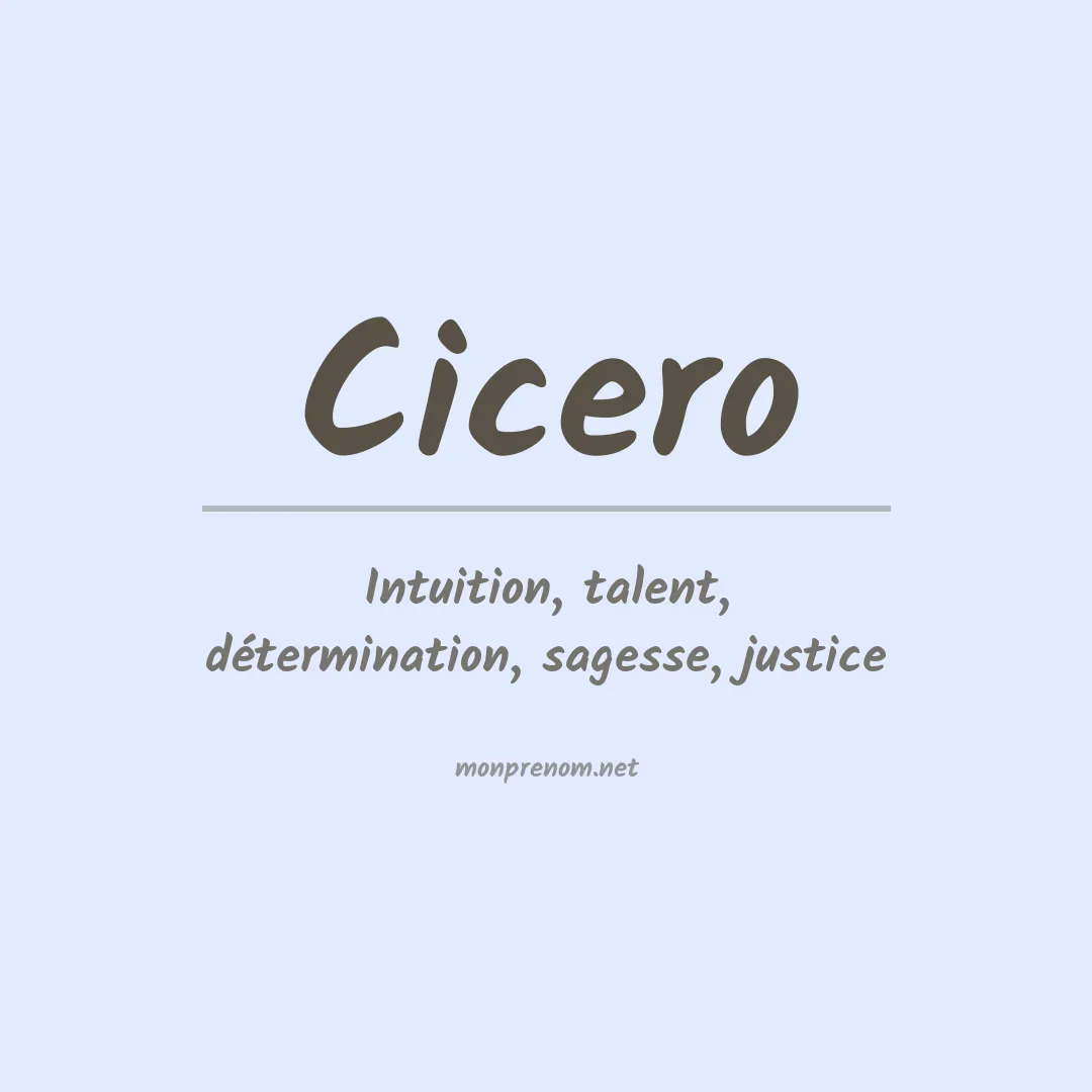 Prénom Cicero