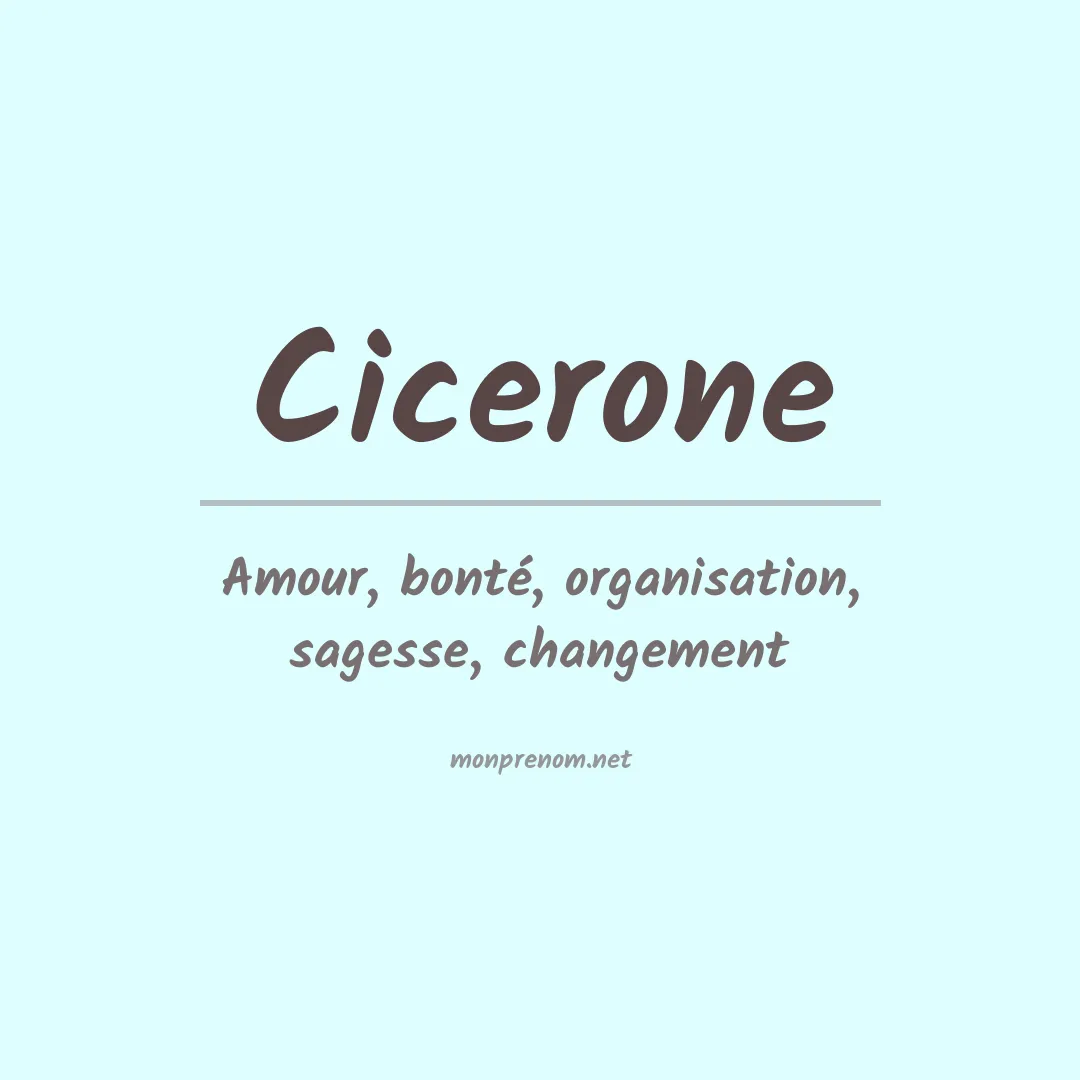 Prénom Cicerone