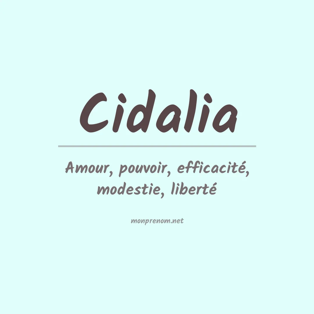 Signification du prénom Cidalia