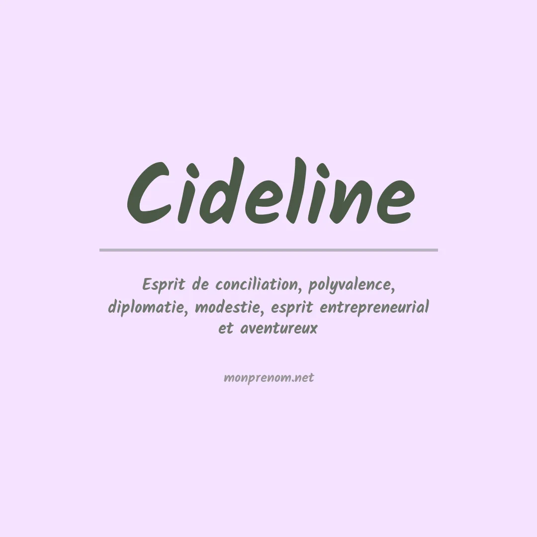 Signification du prénom Cideline