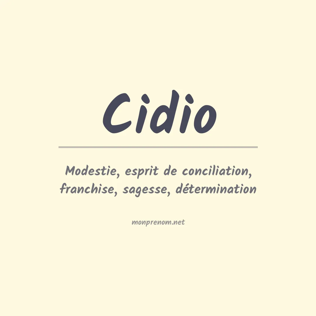 Signification du prénom Cidio