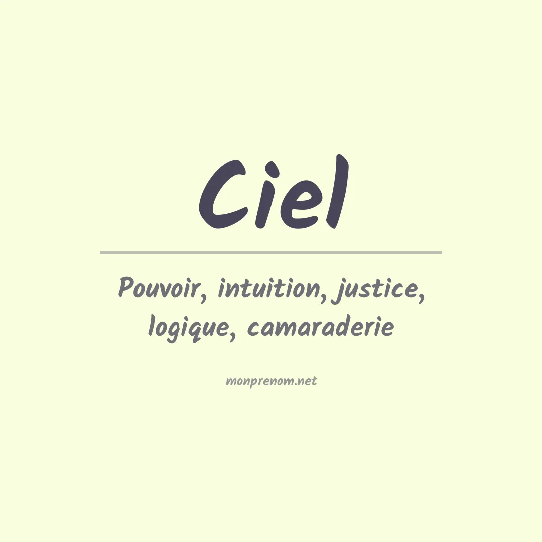 Prénom Ciel