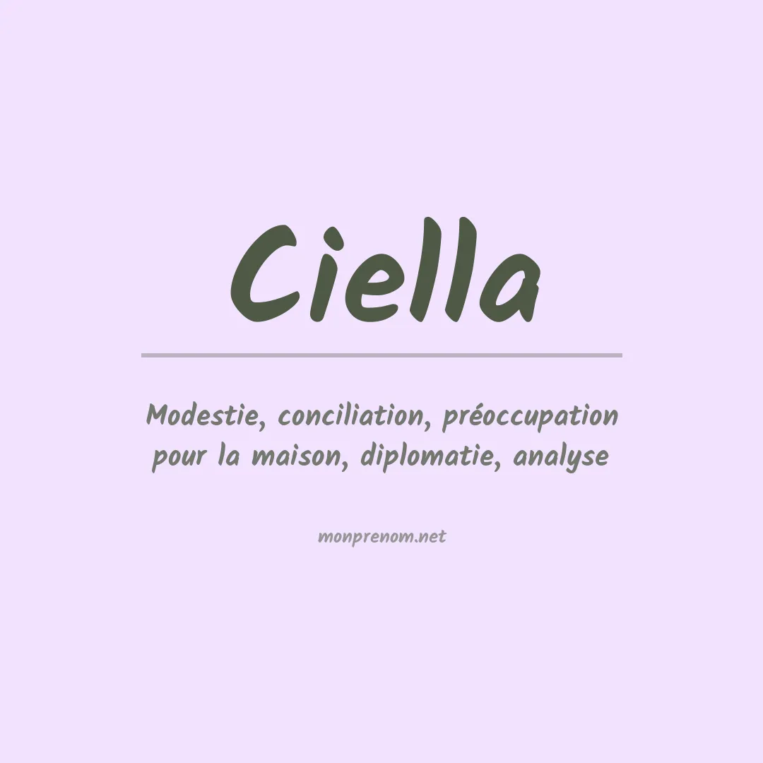Prénom Ciella