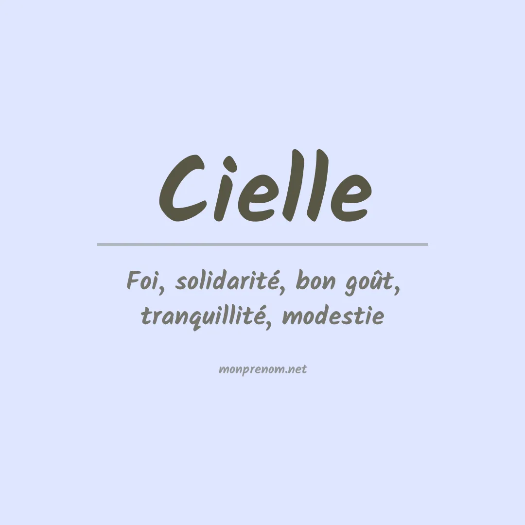 Signification du prénom Cielle