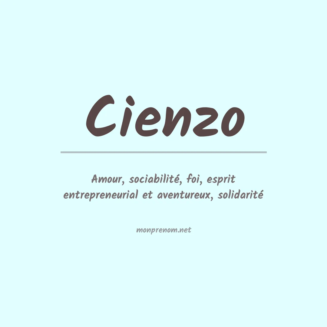 Signification du prénom Cienzo