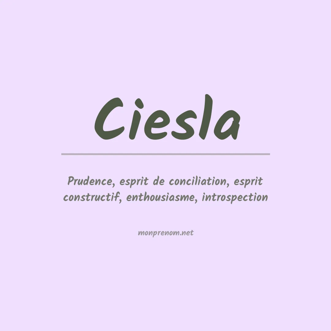 Prénom Ciesla