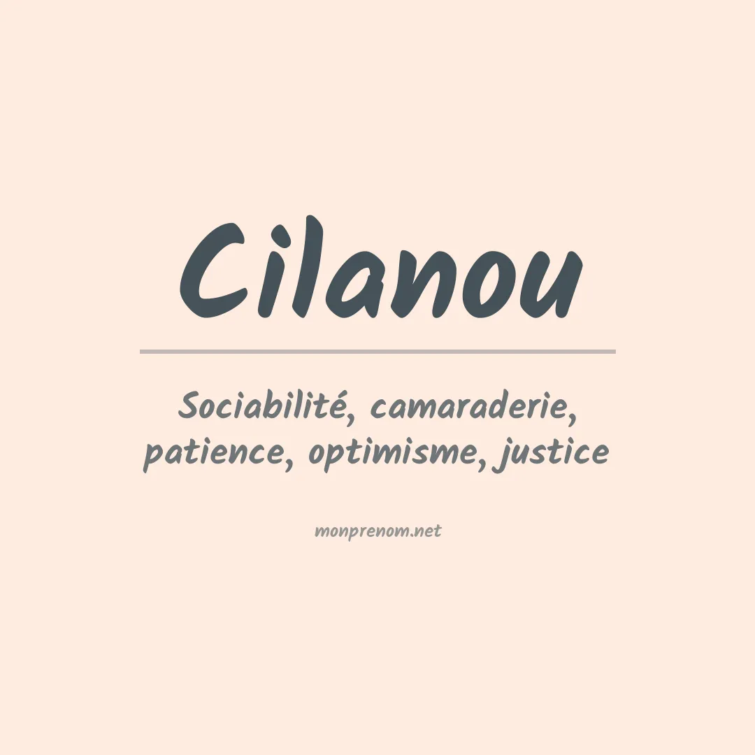 Signification du prénom Cilanou