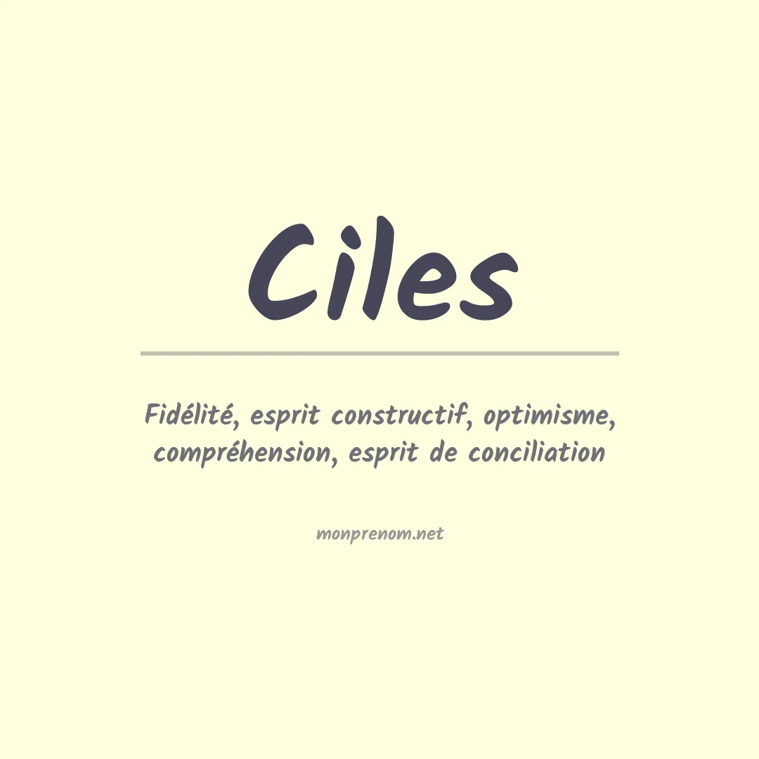 Prénom Ciles