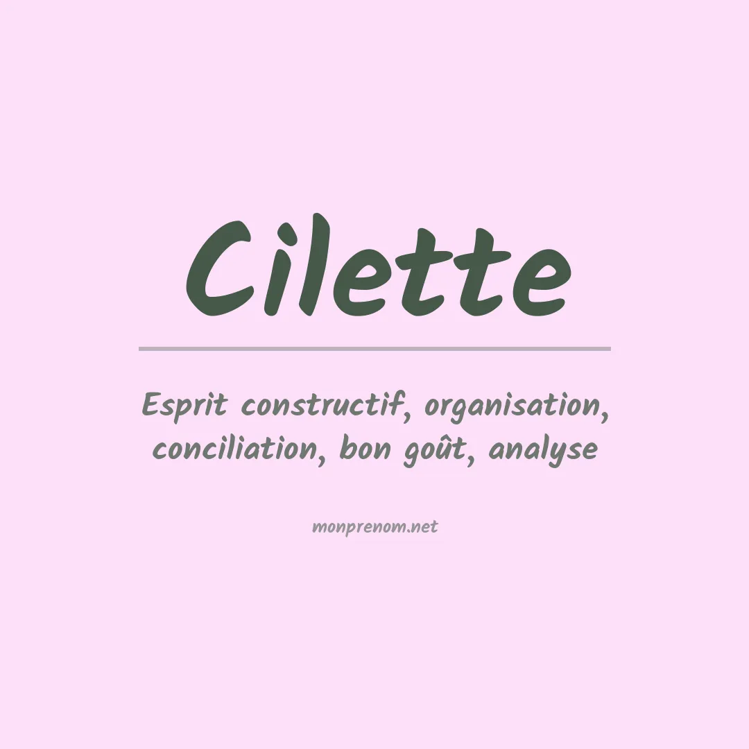 Signification du prénom Cilette
