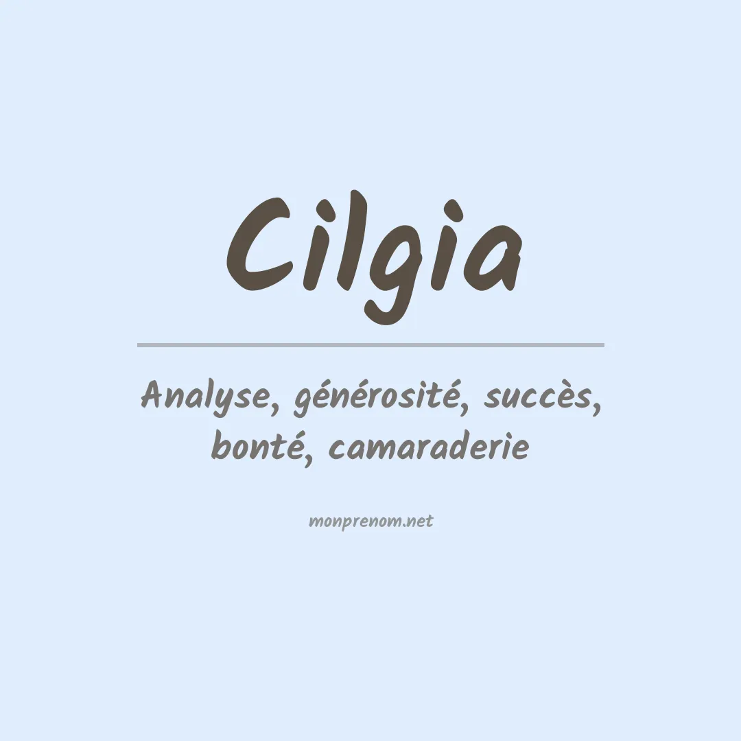 Signification du prénom Cilgia