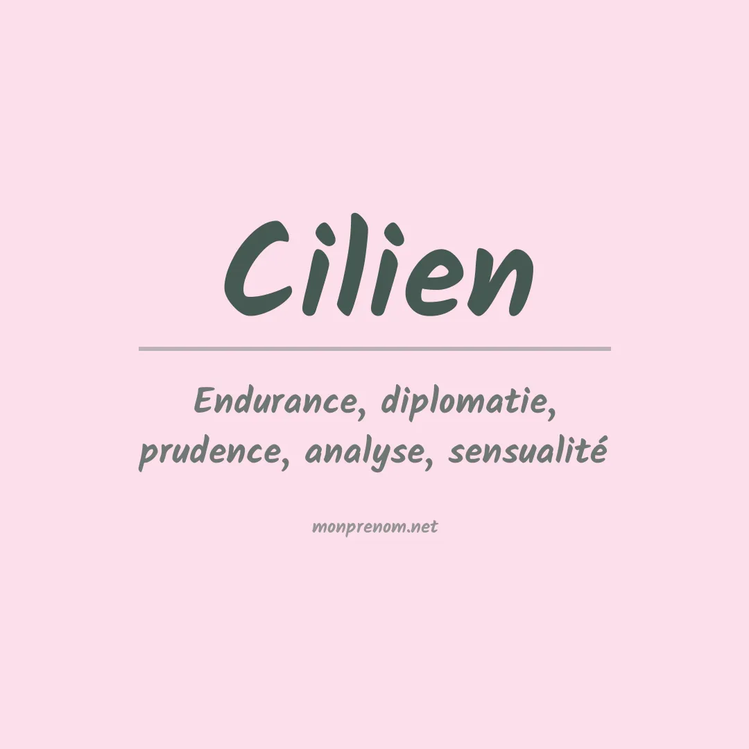 Signification du prénom Cilien