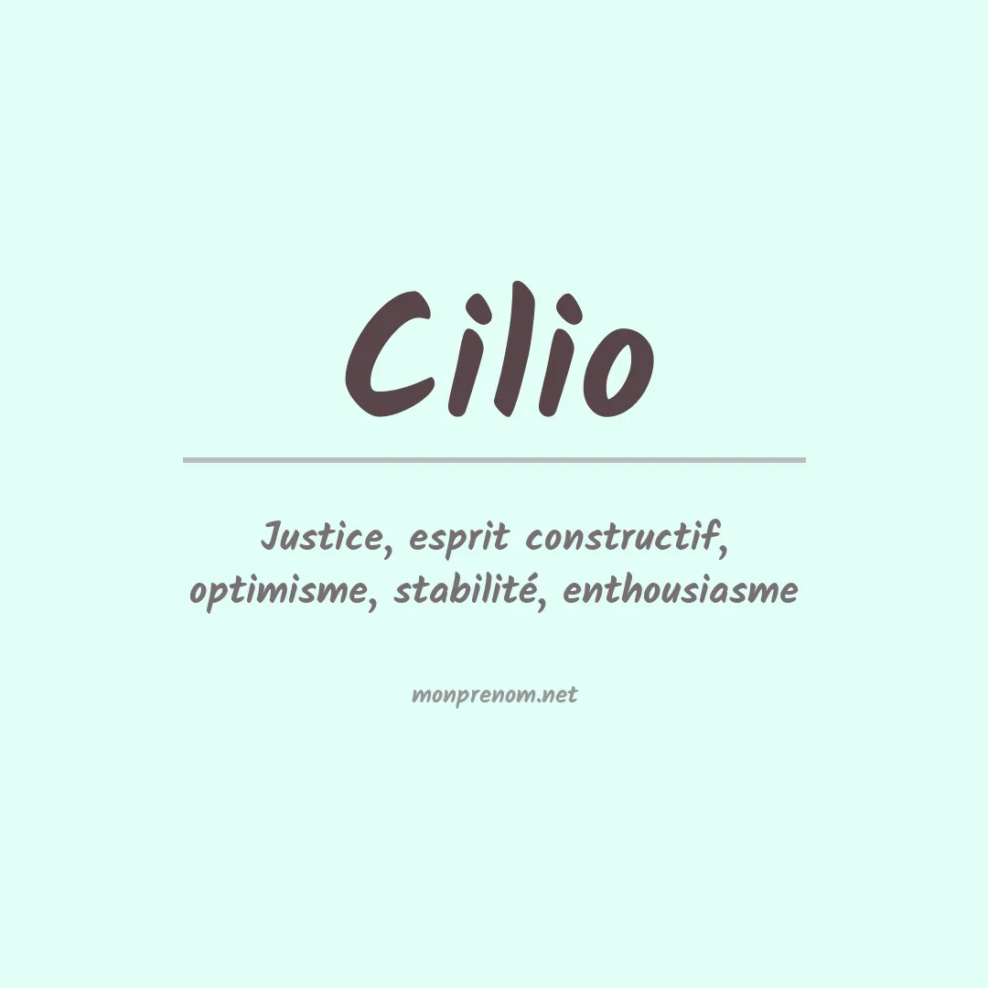 Prénom Cilio