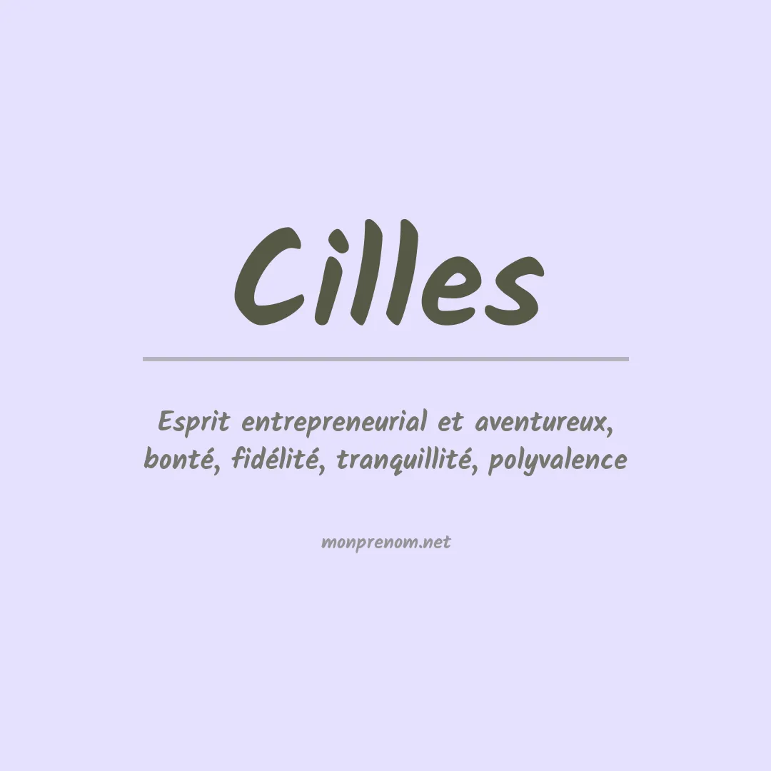 Signification du prénom Cilles
