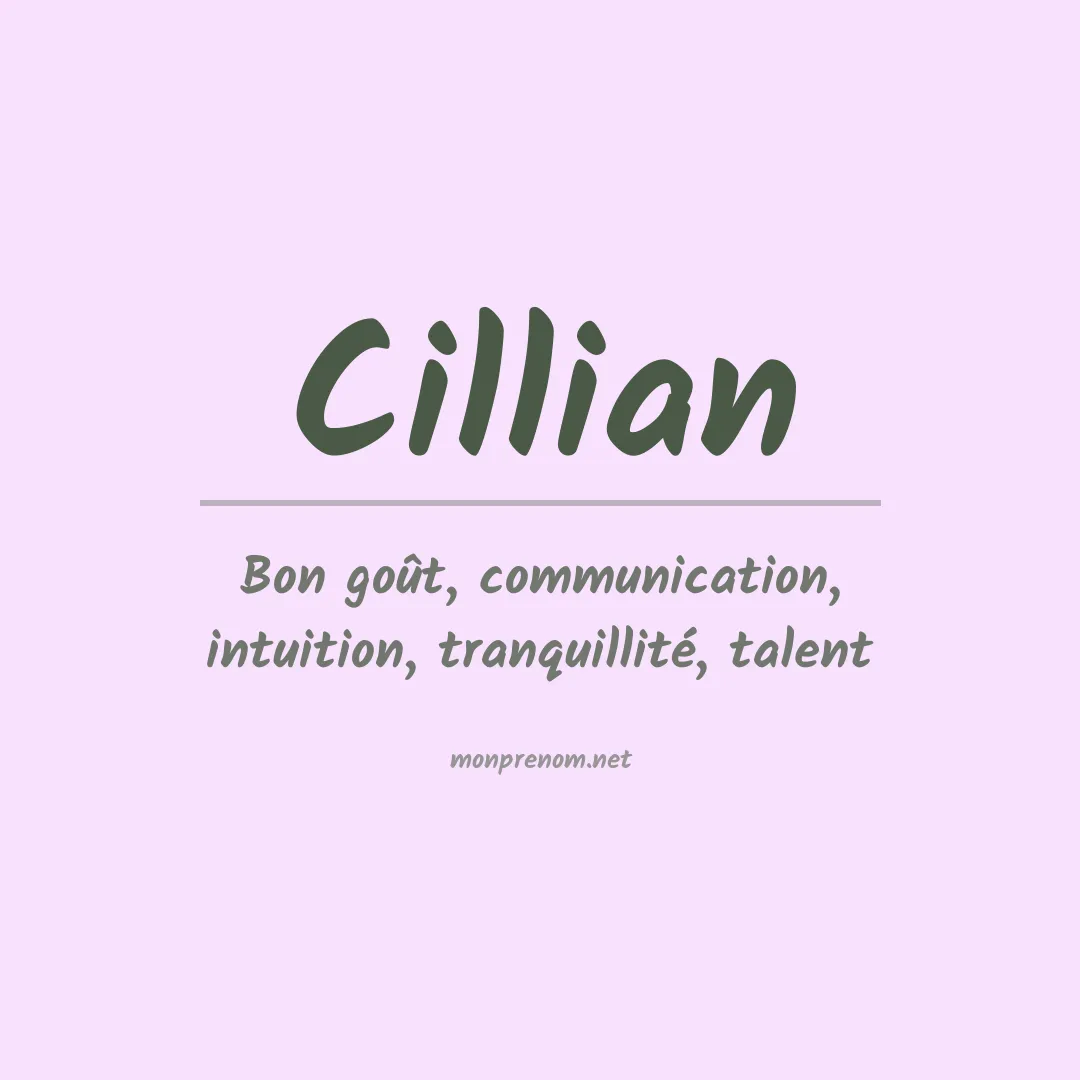Signification du prénom Cillian