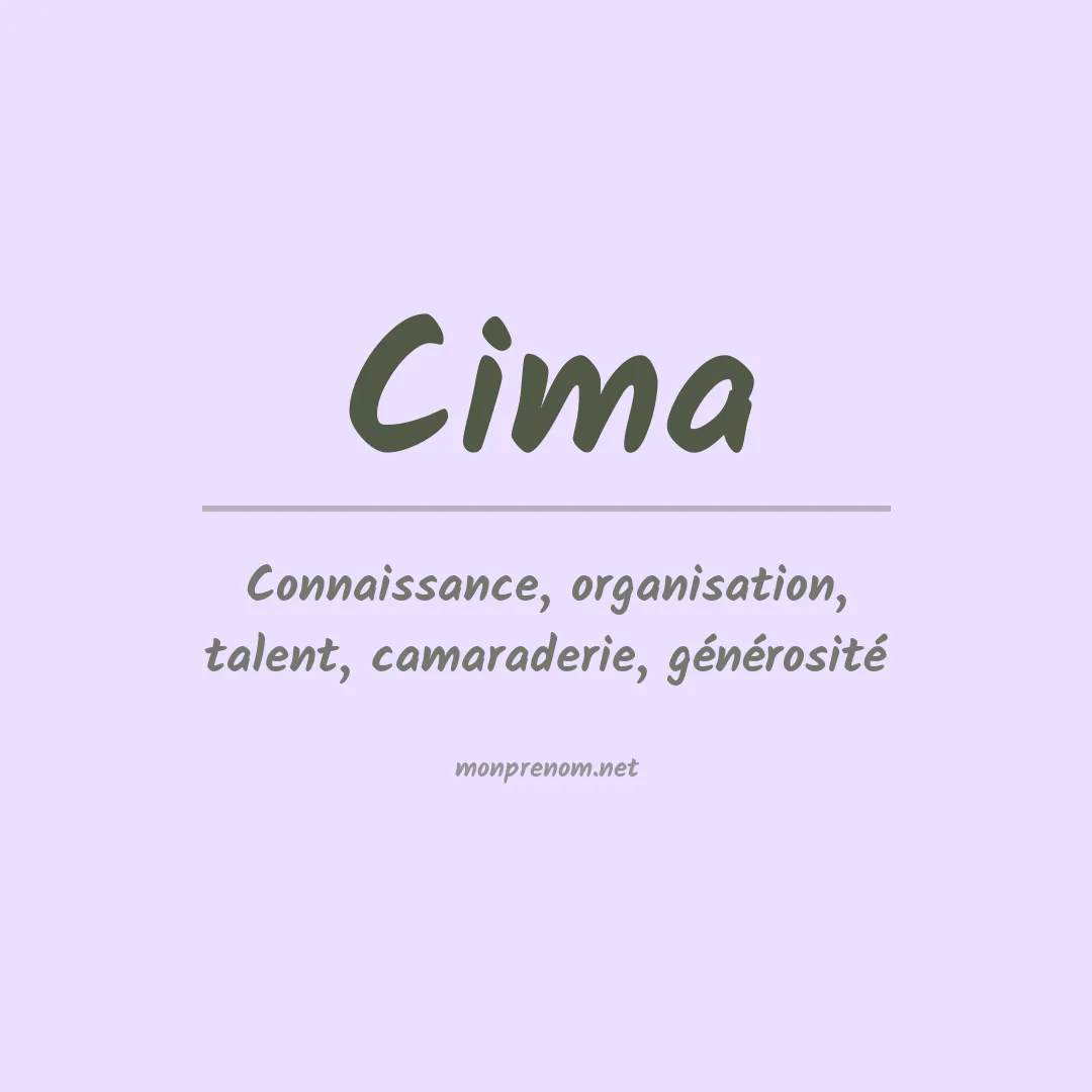 Prénom Cima