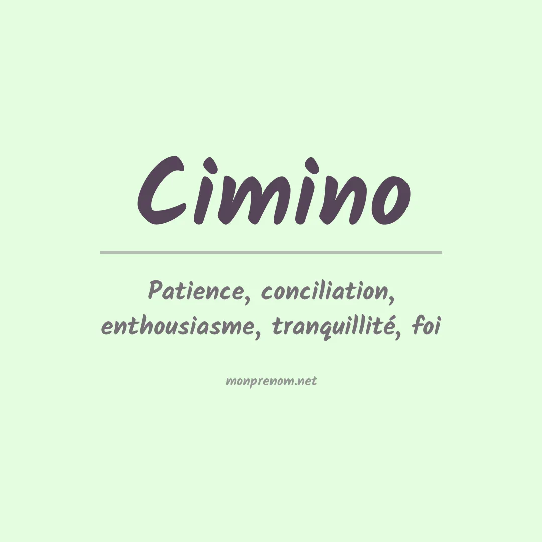 Prénom Cimino