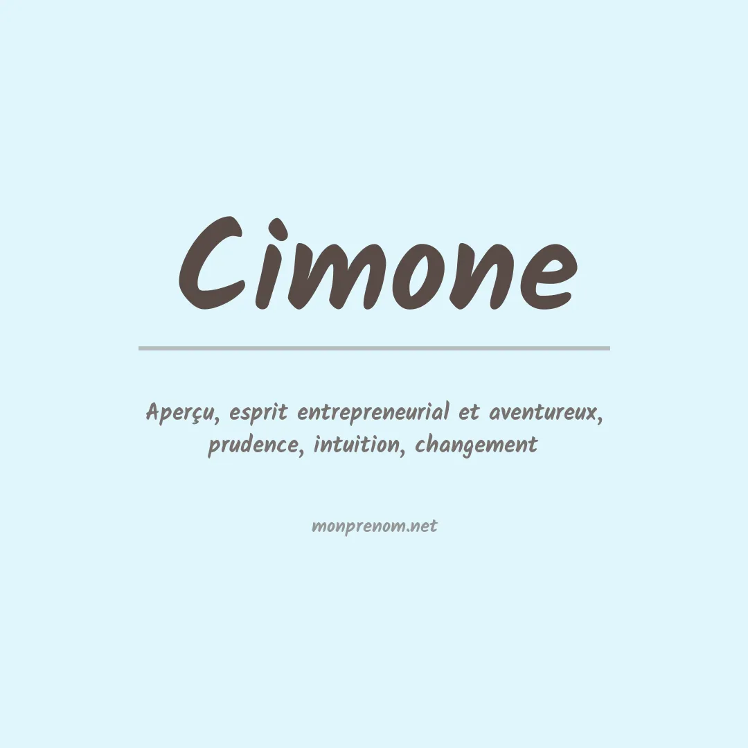 Signification du prénom Cimone
