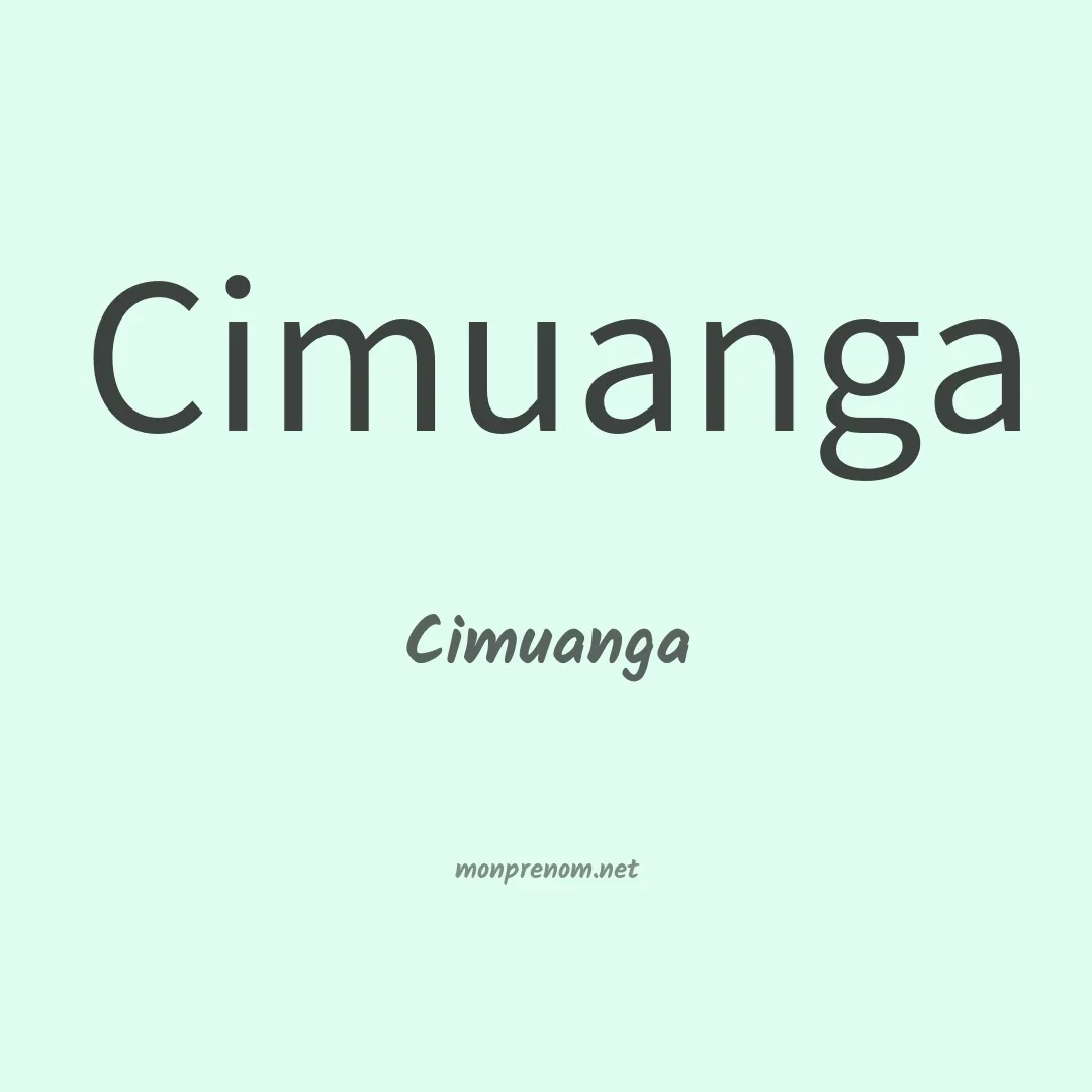 Cimuanga en chinois