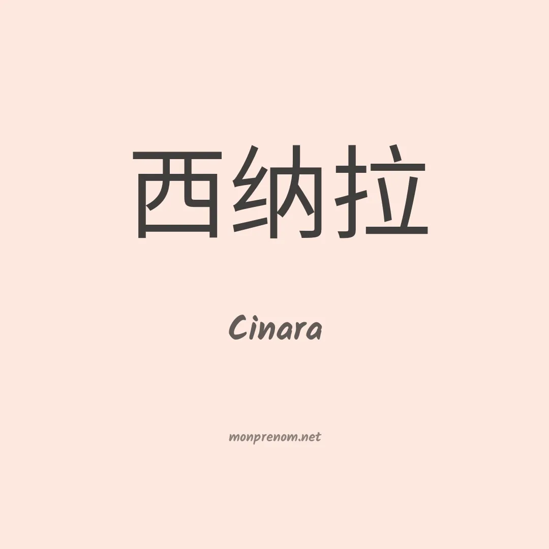 Cinara en chinois