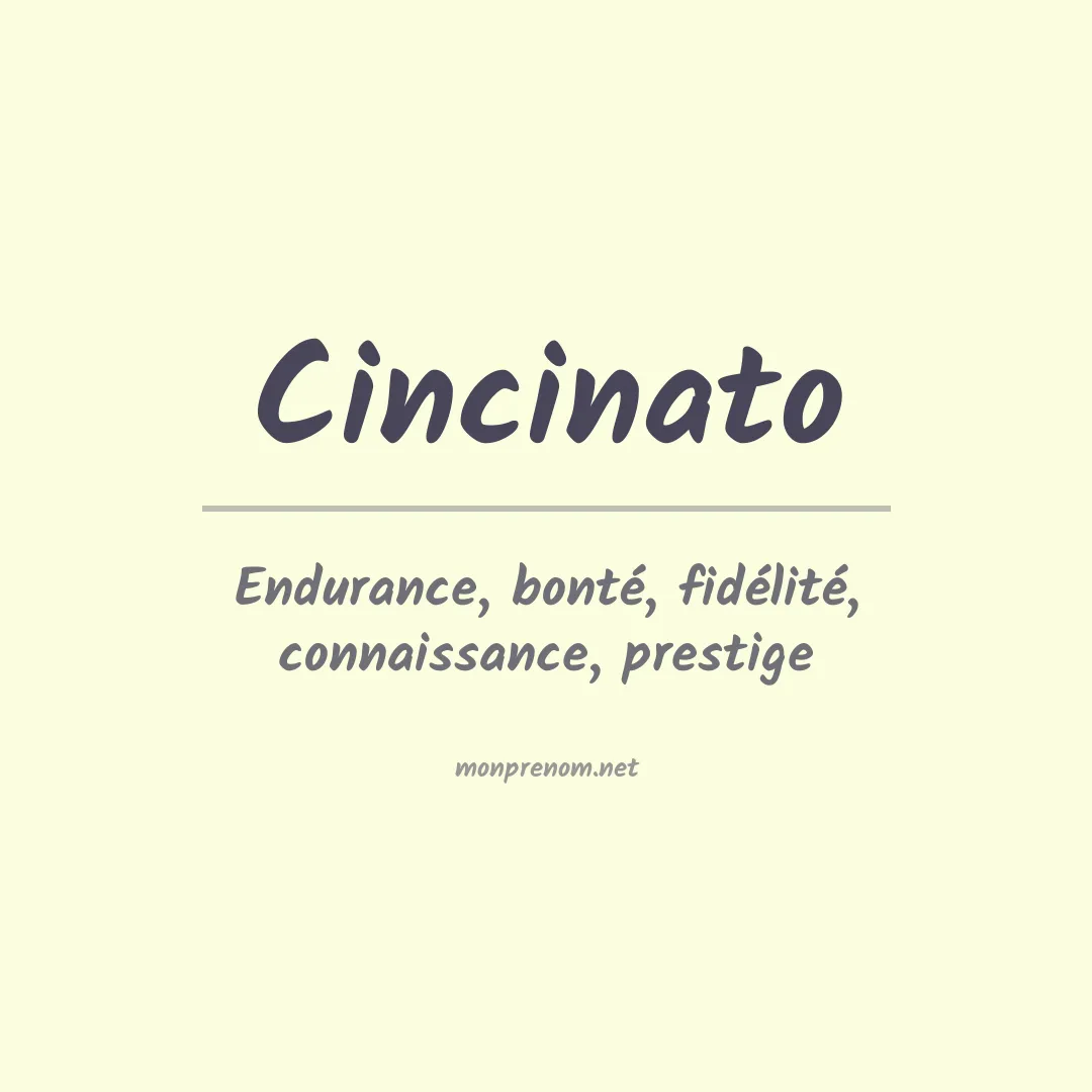 Signification du prénom Cincinato
