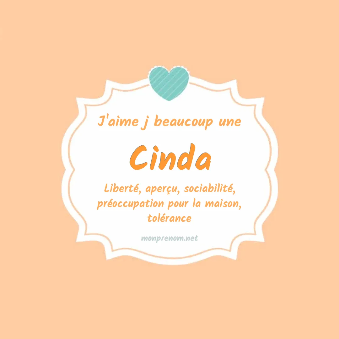 J'aime beaucoup Cinda
