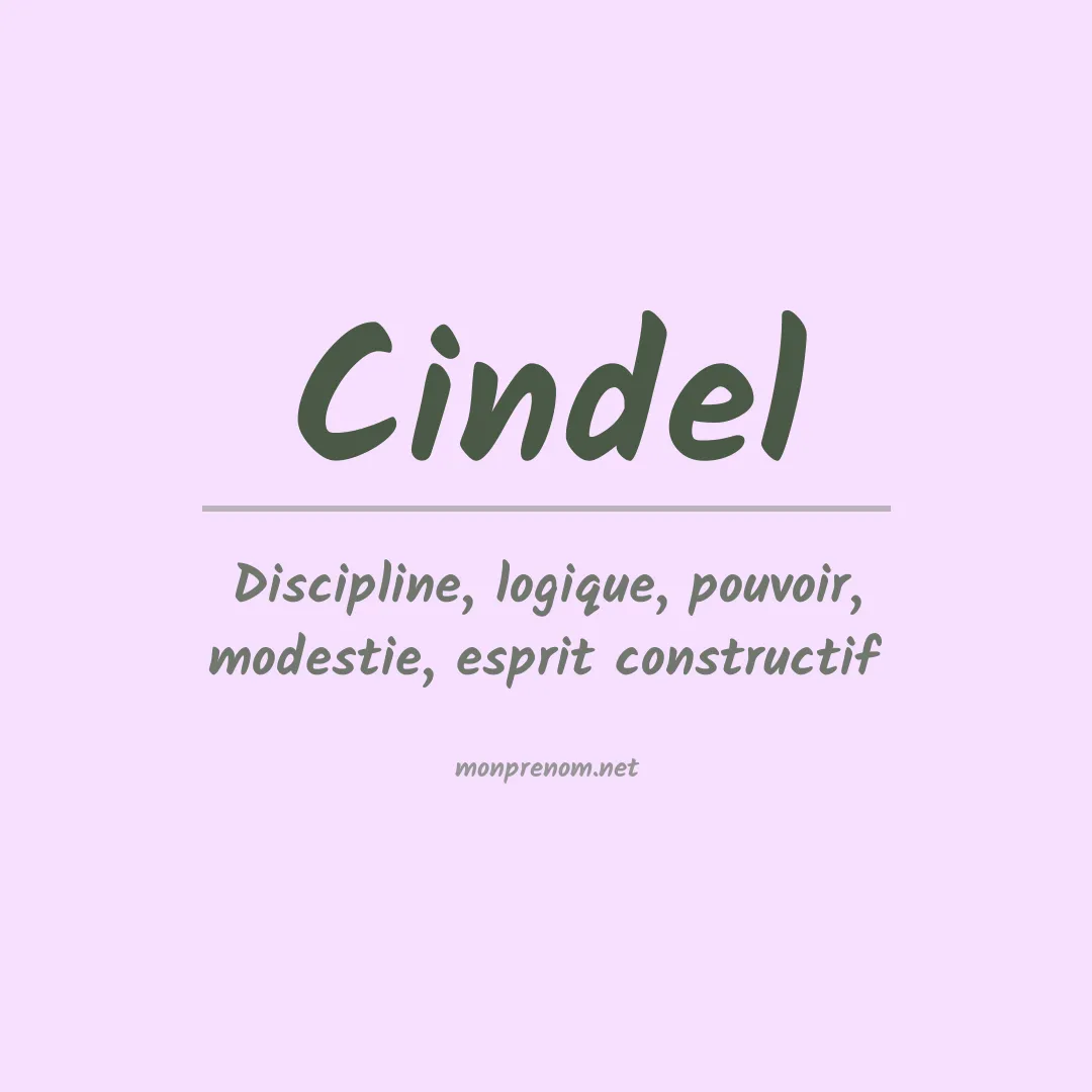 Signification du prénom Cindel