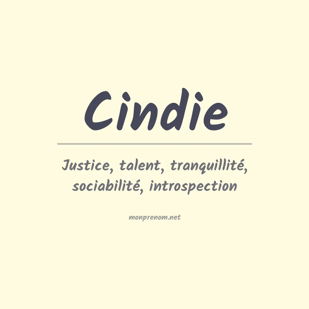 Signification du prénom Cindie