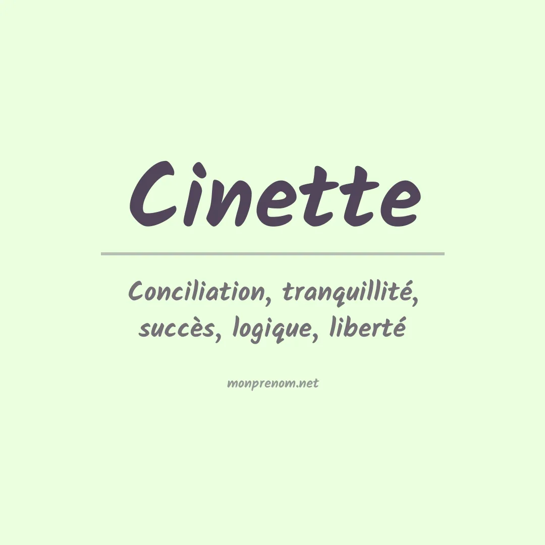 Prénom Cinette