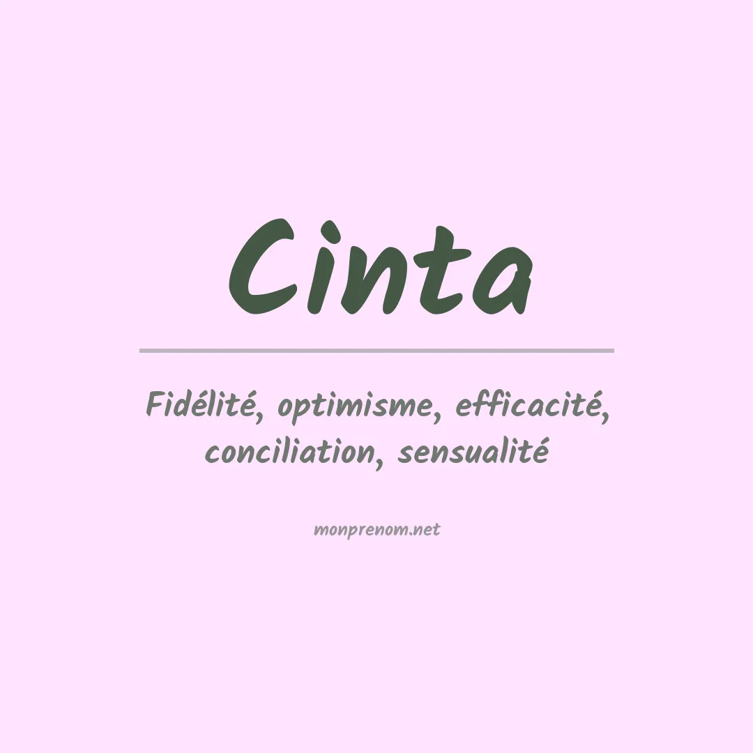Prénom Cinta