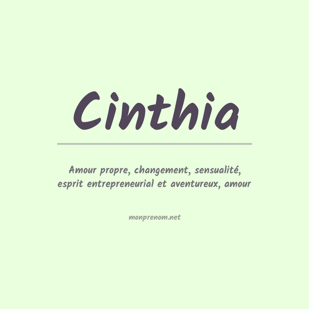 Prénom Cinthia