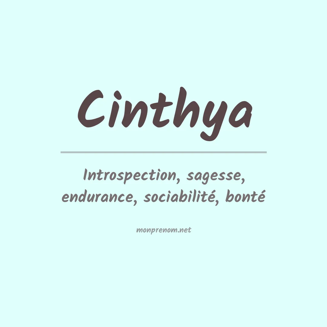 Prénom Cinthya