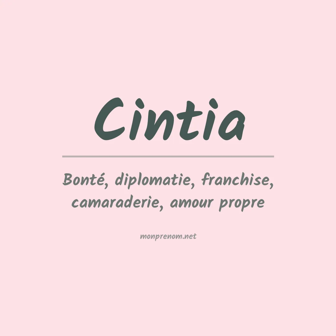 Prénom Cintia