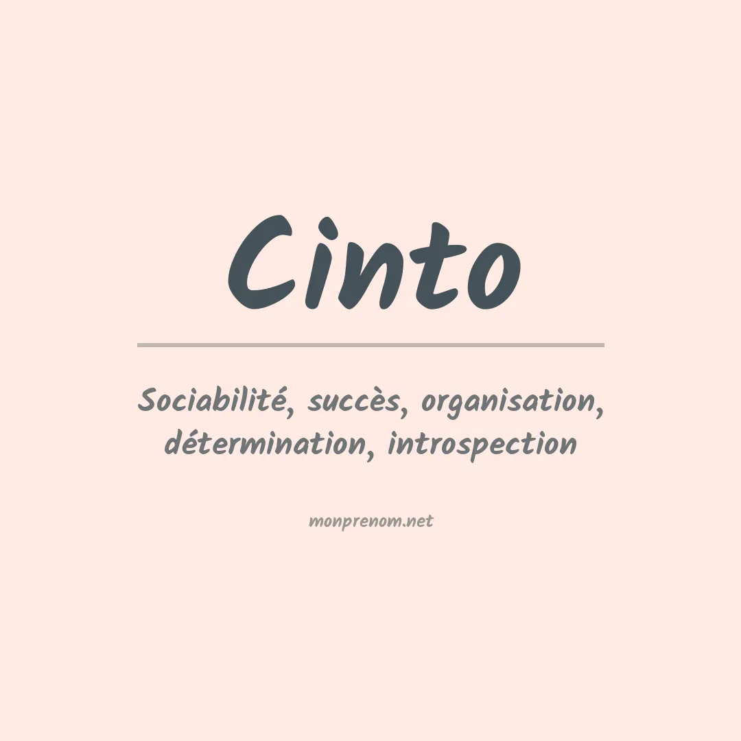 Signification du prénom Cinto