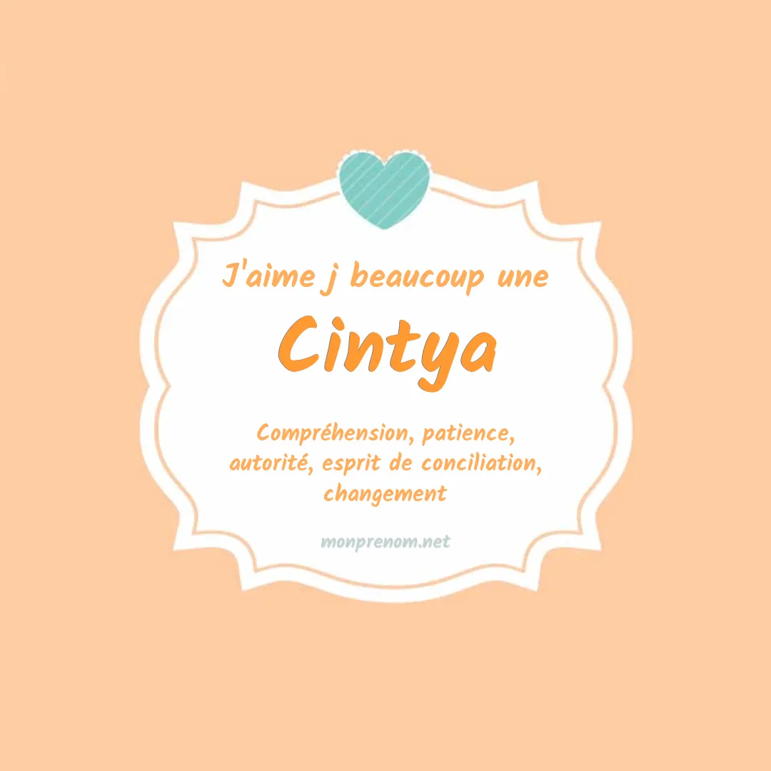J'aime beaucoup Cintya
