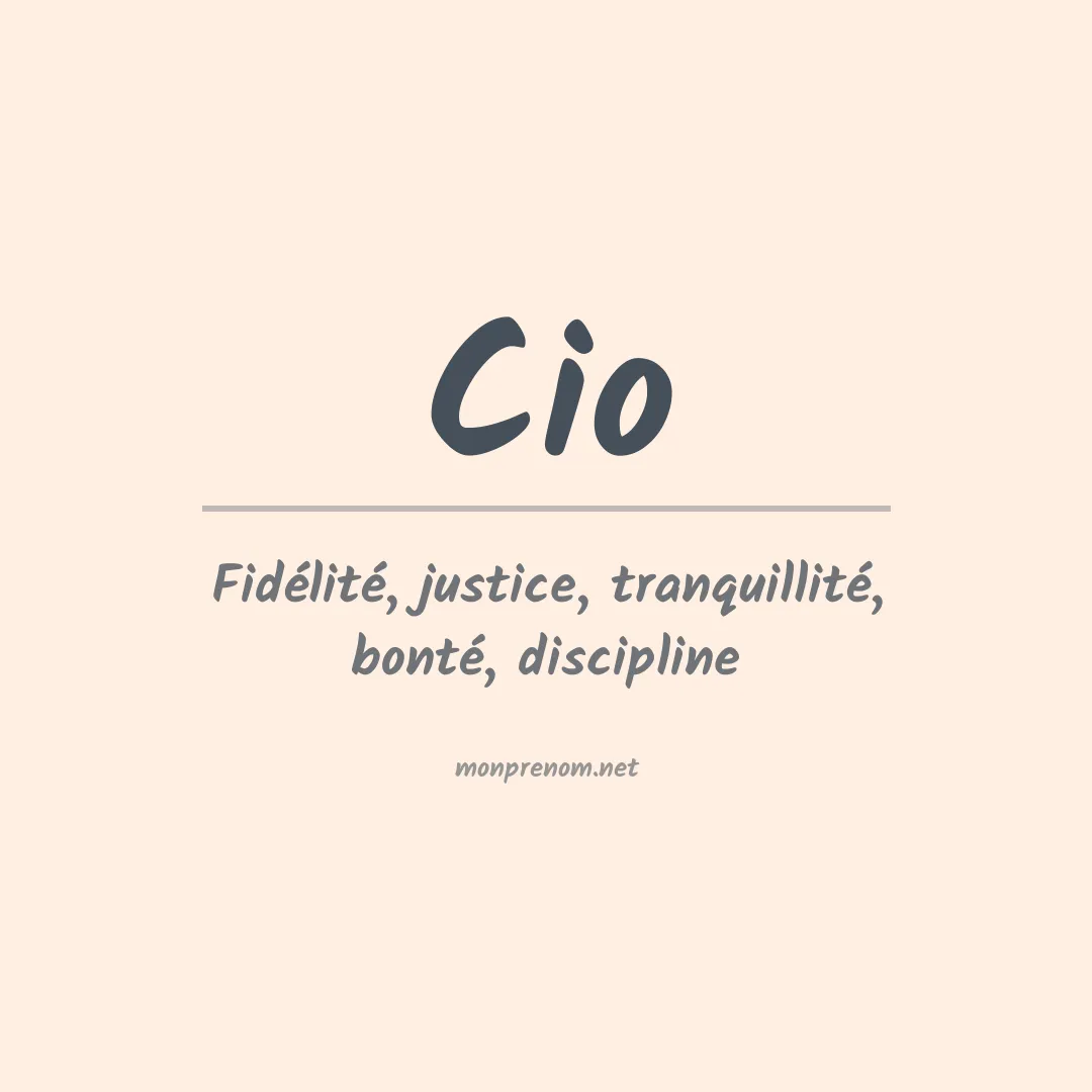 Signification du prénom Cio
