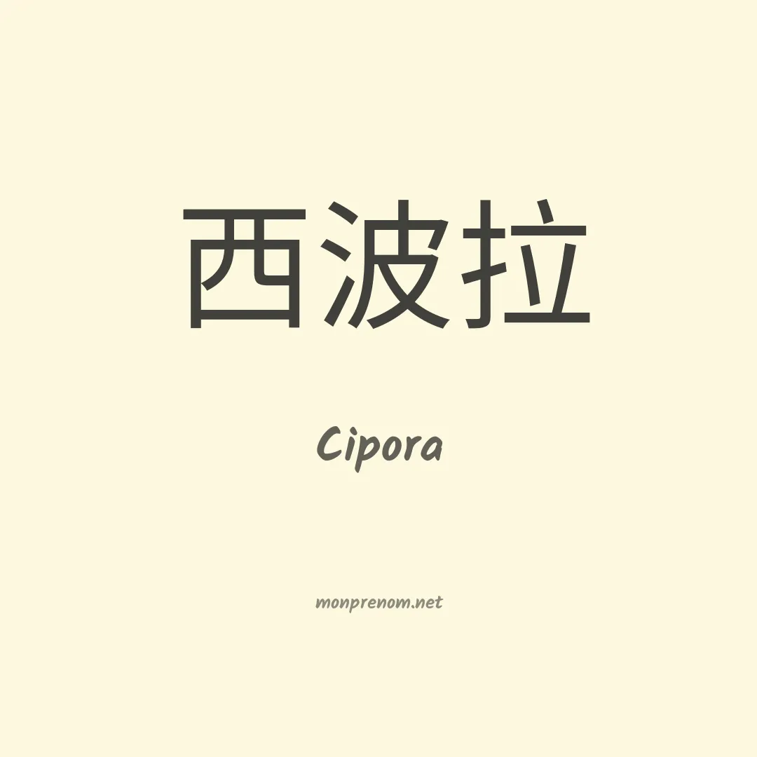 Cipora en chinois