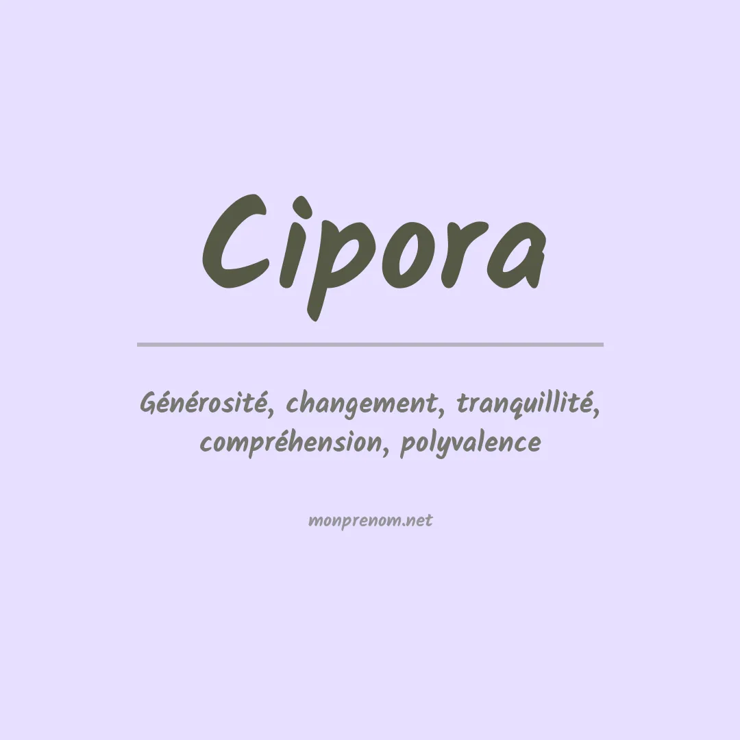 Signification du prénom Cipora