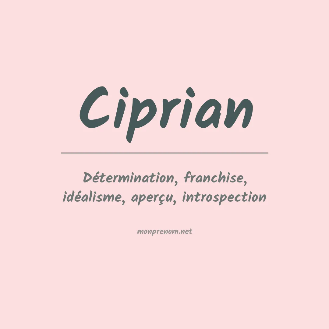 Prénom Ciprian